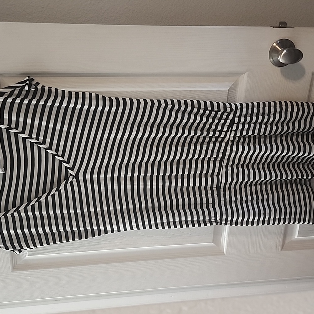 Trina Turk Black and White Striped Tunic/Dress Medium